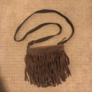 American Eagle Cross Body Brown Fringe Purse